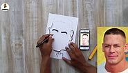 How to draw John Cena caricature | John Cena cartoon drawing | Akils Art