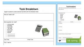 Task Breakdown Planning Template