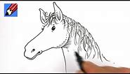 How to draw a Horse's Head Real Easy