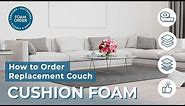how to order replacement couch cushion foam