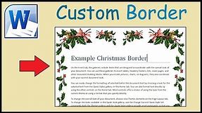 How to create your own custom border in Word