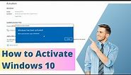 How to Activate Windows 10 Using Product Key