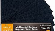 Carbon Filter 4 x 10 Inch Activated Charcoal Air Vent Filters Premium Floor AC Pre-Filter Work in Indoor Home Purifier, Air Conditioner Reduce Dust, Dirt, Smoke, Pollen 4" x 10" (12 Black)
