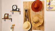 Taozun Cowboy Hat Rack 4 Packs Cowboy Hat Holder Hat Hanger Wall Mount Black Hat Hooks for Display(A Beautiful Christmas Gift)