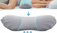 RESTCLOUD Adjustable Memory Foam Back Support Pillow for Lower Back Pain Relief, Back Pillow for Sleeping, Lumbar Support Pillow for Bed and Chair