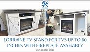 Twin Star Home Cottonwood 55" TV Stands with Electric Fireplace Assembly (Lorraine TV Stand TVs 55")