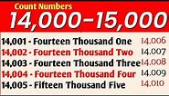 14001 To 15000 Numbers in words in English || 14000 - 15000 English numbers with spelling