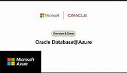 Accelerating cloud transformation with Microsoft and Oracle - Demo