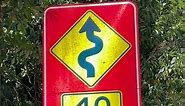 Australian Road signs: Winding road ahead #roadsigns #trafficsigns #roadsafety #AthertonTablelands