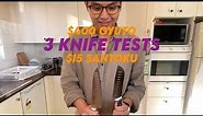 $400 Japanese Gyuto VS $15 Masterchef Santoku in a 3-part Knife Tests