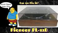 Pioneer PL-12D Turntable Maintenance. Belt and Cartridge replacement.