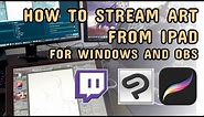 How to stream art from iPad with Windows! (Clip Studio, Procreate)