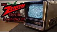 Zenith BT051B Portable Television - 5 inch BW CRT