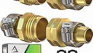 Heavy Duty Hose Repair Kit, 3/4 Inch Male Female Water Hose Repair End, Solid Metal Replacement Fittings, Fix Kit with Clamps Fit for 3/4" Gardening Hoses, Rust-Resistant Finish, Zero Leaks, 2 Pack