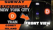 New York City Subway D Express Train (to Coney Island) - Front View
