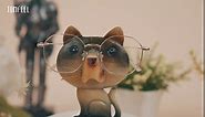 Tomfeel Cat Eyeglasses Spectacle Holder Sunglasses Display Stand Animal Figurine Sculpture Home Office Desk Decor Housewarming Birthday Gifts for Cat Lovers