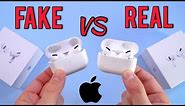 FAKE VS REAL Apple AirPods Pro - Buyers Beware! 1:1 Clone