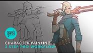 Mastering Concept Art Character Painting: 3-Step Workflow Process