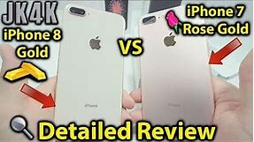 iPhone 8 Plus Gold vs Rose Gold Color Comparison in 4K! Detailed close up unboxing and review!