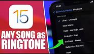 iOS 15 - Set ANY Song as Ringtone on iPhone !
