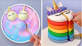 Top Trending Rainbow Cake Decorating Videos For All the Rainbow Cake Lovers | Perfect Unicorn Cake