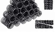 20 Pieces Hair Styling Brush Roller Hair Curler Roller Hair Mesh Roller and 20 Pieces Plastic Roller Picks for Women Girls Hair Styling (2.5 x 1.4 Inch,Black)
