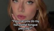 Horizontal tongue piercing slander 🫶 #horizontaltongue #tonguepierced #tonguepiercing #piercersoftiktok #earstyling #piercingstylist #piercinglovers #bodypiercer #bodypiercingsydney #piercingstudio