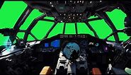 Animated Plane/Spaceship Cockpit with radar and HUD (Royalty free green screen footage)