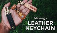 Making a Leather Keychain ⧼Week 12/52⧽ Easy Beginner Leather Crafting Project.