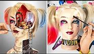 Get Crazy with Harley Quinn - Unique Makeup & Diorama Inside the Head! 🤪🎨💋