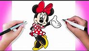 How To Draw Minnie Mouse | Tutorial Easy