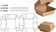 Burger box,Kraft burger box,Hot dog box,E Flute Burger box,How To Make Packaging Dieline illustrator