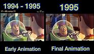 Toy Story (1995) Render Bugs or Animation Glitches! Early Animation and Final Animation Comparison