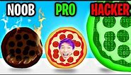 Can We Go NOOB vs PRO vs HACKER In PIZZAIOLO!? (FUNNY FOOD APP GAME!)