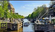 Walking The Amsterdam Canal Belt | 4K Binaural City Sounds