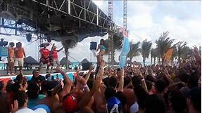 Cancun spring break 2013 - Wet T shirt contest. Oasis Beach Party