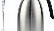Heritage66 Thermal Coffee Carafe -Triple Wall Vacuum insulated Flask- Thermos keeping Beverages Hot for 12 hours /24 hours cold Tea, Water, and Coffee Dispenser (2 Liter/68Oz with Brush)