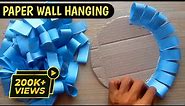 Beautiful Flower Wall Hanging Using A Blue Paper Sheet / Paper Craft For Home Decoration /Craftology