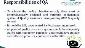 An Overview of Quality Assurance in Pharmaceutical Industry