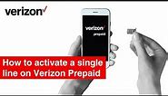 How to activate a single line on Verizon Prepaid