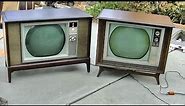 Analysis Zenith and RCA CTC16 Roundie Vintage Color Television Sets