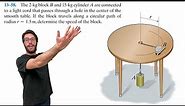 The 2-kg block B and 15-kg cylinder A are connected to a light cord that passes through - 13-58