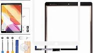 for iPad Pro 12.9 2 2nd Gen 2017 Screen Replacement A1671 A1670 Touch Screen Digitizer Panel Glass Sensor Touch Panel Repair Kits,Including Tempered Glass +Free Tools(Not LCD Display) (White)