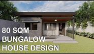 80 SQM BUNGALOW HOUSE DESIGN | Konsepto Designs