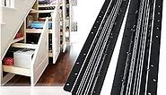YENUO Undermount Heavy Duty Drawer Slides Full Extension Bottom Mounted 16 24 32 40 Inch Hidden Under Ball Bearing Metal Rails Track Guide Glide Runners 260 Lb 1 Pair (Black, 16 Inch(400mm))