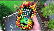 Can 500 Skittles Protect an iPhone 7 from Extreme 100 FT Drop Test? - GizmoSlip