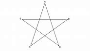 How to draw a five pointed star