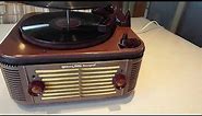 Webcor Circa 1952 record player playing a few 78 RPM records.