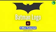 How to draw the Batman Logo in adobe illustrator | Batman icon design