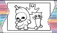 Happy Cat Meme Coloring pages / Banana Cat lore / Tobu - Memory Lane (NCS Release)